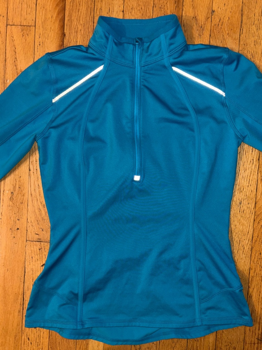 Athleta Quarter-Zip Running Top with Thumbholes - Teal - X Small
